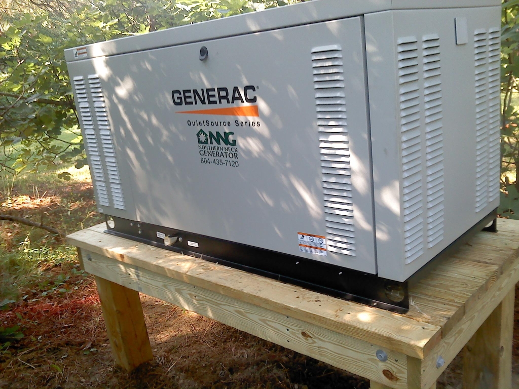 27 kw kilowatt generac generator on a custom built platform by northern