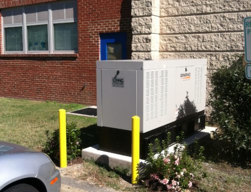 Diesel commercial generac generator on essex county school board