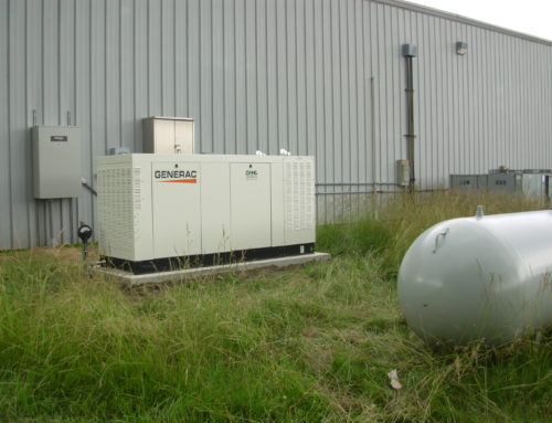 generac 130kW generator with transfer switch and propane tank installed by nng