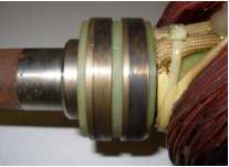 Poor performing slip rings with contamination build-up 